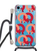 Dogs: iPhone XR Transparant Hoesje met koord