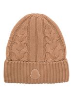 Moncler bonnet en cachemire torsadé - Marron