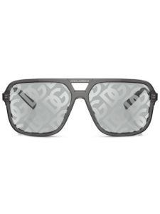 Dolce & Gabbana Eyewear lunettes de soleil à monture rectangulaire - Gris