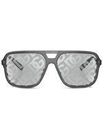 Dolce & Gabbana Eyewear lunettes de soleil à monture rectangulaire - Gris - thumbnail