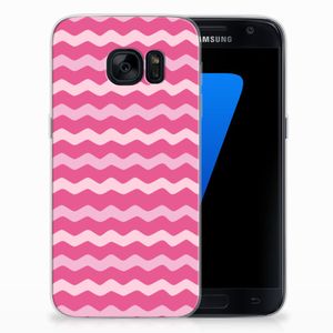 Samsung Galaxy S7 TPU bumper Waves Pink