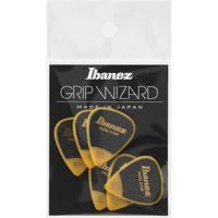 Ibanez PPA14HSGYE Grip Wizard Series Sand Grip plectrumset 6-pack teardrop geel heavy