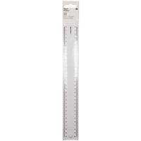 Liniaal - transparant - kunststof - 30 cm - links/rechtshandig - meetlat - Kantoor/School