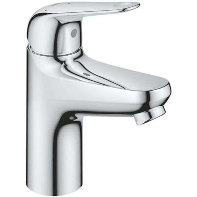 Eéngreeps wastafelmengkraan - GROHE Swift - 24323001 - Chroom - Maat S - Koudwateropening - Waterbesparend - Klik-klak afvoer