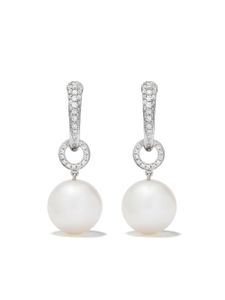 Kiki McDonough anneaux en or 18ct à perles - WHITE GOLD