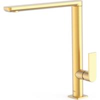 Wastafelkraan Tres Loft | Opbouw | Draaibare uitloop | Mengkraan | Hoog model | 1-hendel | Rond | 24k Goud mat
