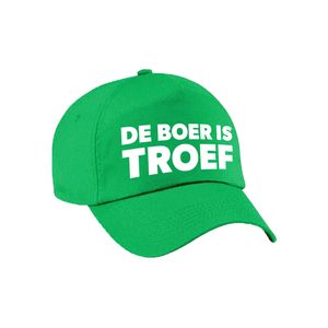 Boer is troef Achterhoek pet / cap groen voor volwassenen   -