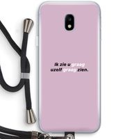 uzelf graag zien: Samsung Galaxy J3 (2017) Transparant Hoesje met koord