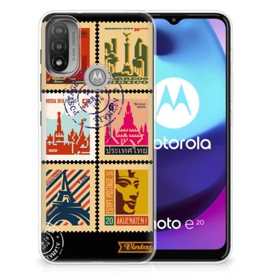 Motorola Moto E20 | E40 | Silliconen Back Cover | Postzegels