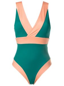 Brigitte maillot de bain à design bicolore - Vert