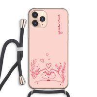 Love is in the air: iPhone 11 Pro Max Transparant Hoesje met koord