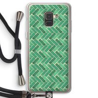 Moroccan tiles 2: Samsung Galaxy A8 (2018) Transparant Hoesje met koord
