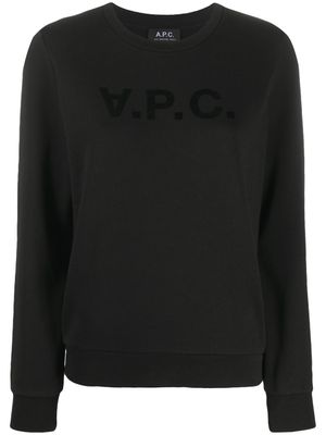 A.P.C. t-shirt à logo imprimé - Noir