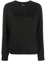 A.P.C. t-shirt à logo imprimé - Noir - thumbnail