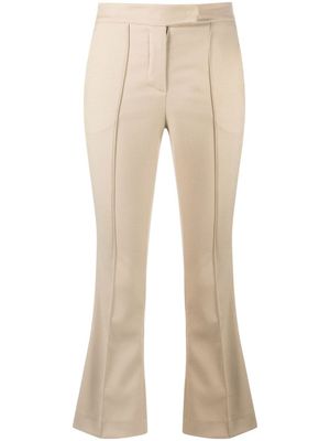 Blanca Vita pantalon crop Portula à pinces - Tons neutres