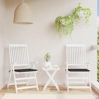 VidaXL Tuinstoelkussens 2 st 50x50x4 cm oxford stof zwart
