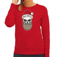 Bad Santa foute Kerstsweater / outfit rood voor dames - thumbnail