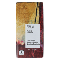 Chocolade melk praline nougat bio 100 Gram