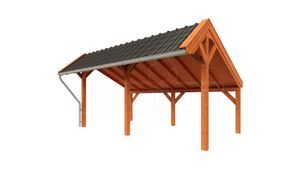 Tijdelijk 15% korting | Trendhout Kapschuur De Heerd 600x425 cm- Kapschuurdak- Onbehandeld lariks Douglas hout- Trendhout