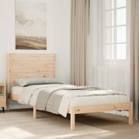 Bedframe extra lang zonder matras massief hout 90x220 cm