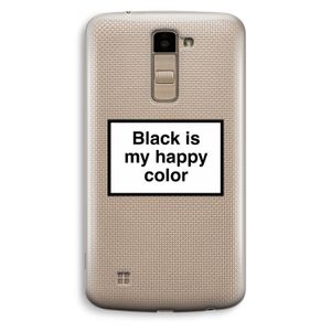 Black is my happy color: LG K10 (2016) Transparant Hoesje