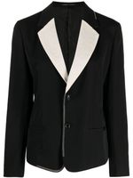 Y's blazer en laine à simple boutonnage - Noir