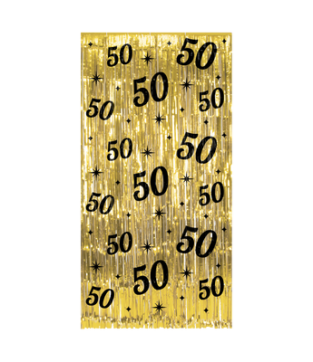 Classy Feestgordijn 50 Jaar Goud