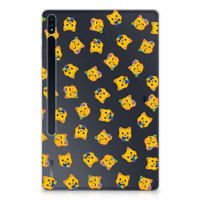 Hippe Hoes voor Samsung Galaxy Tab S7 Plus | S8 Plus Katten Emojis