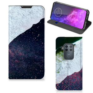 Motorola One Zoom Stand Case Sea in Space