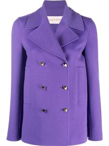 Valentino Garavani blazer Rockstud à boutonnière croisée - Violet