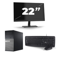 Dell Optiplex 3010 Micro Tower - Intel Core i5-3e Generatie - 8GB RAM - 240GB SSD - Windows 10 + 1x 22 inch Monitor - thumbnail