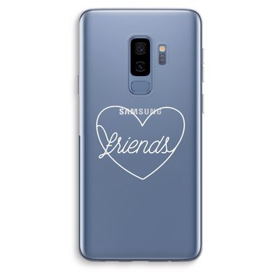 Friends heart pastel: Samsung Galaxy S9 Plus Transparant Hoesje