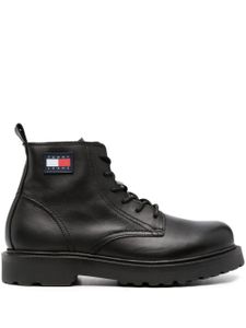 Tommy Jeans bottines lacées à patch logo - Noir