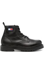 Tommy Jeans bottines lacées à patch logo - Noir - thumbnail