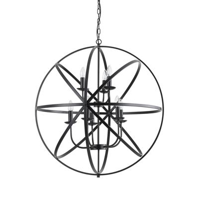 Hanglamp Orbit 8Lt Matt Black Metal