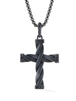 David Yurman pendentif Cross pavé de diamants noirs - thumbnail