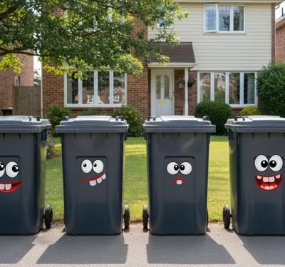 Industriële sticker gekke cartoon gezichtsuitdrukkingen