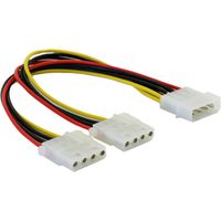 Y-kabel Power > 2x 4pin Molex Kabel