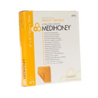 Medihoney Wondverb A/bact.honing Algin. 10x10cm 5