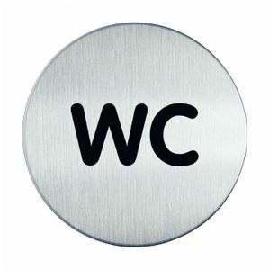 Novioproducts Pictogram zelfklevend rond WC RVS