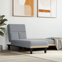 Chaise longue stof lichtgrijs