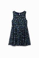 Jurk met tule en bloemen - BLUE - 13/14