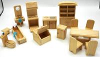 Van Der Doelen Poppenhuis meubeltjes van hout Van Der Doelen Poppenhuis meubeltjes van hout