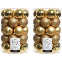 Gouden kerstboomballen set 68 stuks   -