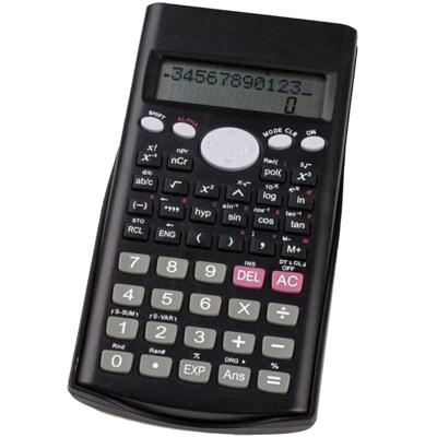 Rekenmachine/calculator - zwart - 240 functies - voor school of kantoor