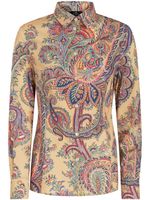 ETRO chemise en coton à motif cachemire - Marron - thumbnail