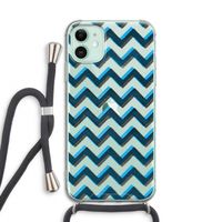 Onderbroken lijn: iPhone 11 Transparant Hoesje met koord