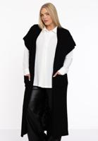 Yoek Mouwloos vest CABLE | Zwart | Maat 54/56