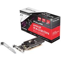 Sapphire AMD Radeon RX 6400 Videokaart Gaming Pulse 4 GB GDDR6-RAM PCIe HDMI, DisplayPort Low Profile, AMD FreeSync