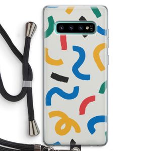 Illustratieve pop 2: Samsung Galaxy S10 Plus Transparant Hoesje met koord